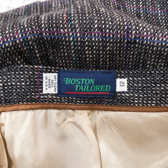 VTG Boston Tailored | Pencil Skirt - Subtle Plaid - Picture 7 of 7